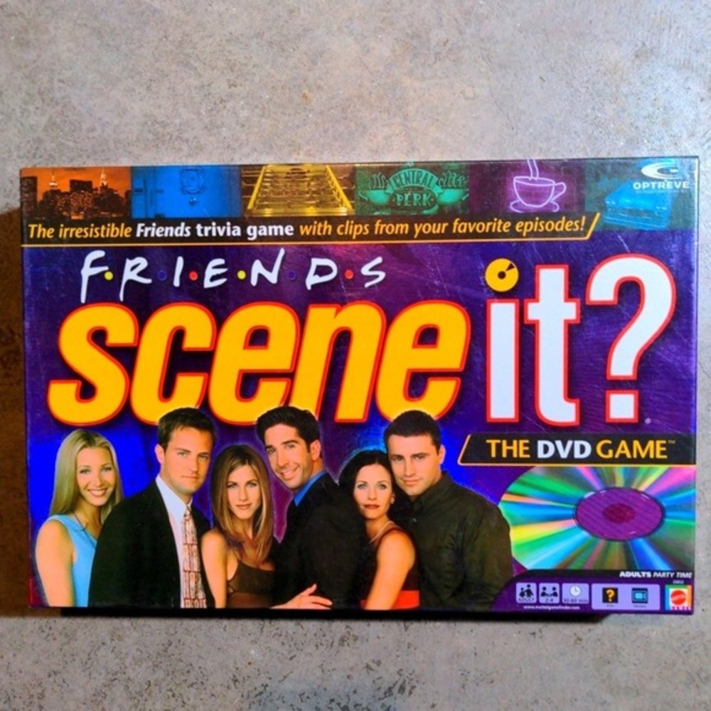 Vintage 2005 Friends Scene It? The DVD Board Game Mattel Complete 1st Edition